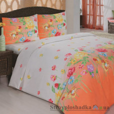 Комплект постельного белья Classi 145х210 см, Gardenia (1 пододеяльник, 1 простынь, 2 наволочки), хлопок, рисунок-цветы, оранжевый