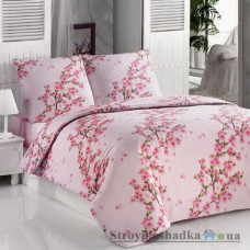 Комплект постільної білизни Classi 145х210 см, Lantana (1 підковдра, 1 простирадло, 2 наволочки), бавовна, малюнок-квіти, рожевий