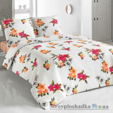 Комплект постельного белья Classi 145х210 см, Maranta (1 пододеяльник, 1 простынь, 2 наволочки), хлопок, рисунок-цветы, белый