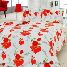 Комплект постельного белья Classi 145х210 см, Maurizio (1 пододеяльник, 1 простынь, 2 наволочки), хлопок, рисунок-цветы, красный