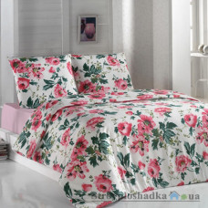 Комплект постельного белья Classi 145х210 см, Roseli (1 пододеяльник, 1 простынь, 2 наволочки), хлопок, рисунок-цветы, розовый