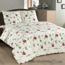 Комплект постельного белья Classi 145х210 см, Salvia (1 пододеяльник, 1 простынь, 2 наволочки), хлопок, рисунок-цветы, белый