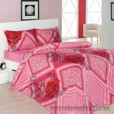 Комплект постельного белья Classi 145х210 см, Selin (1 пододеяльник, 1 простынь, 2 наволочки), хлопок, рисунок-геометрические узоры, розовый