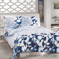 Комплект постельного белья Classi 145х210 см, Sofia (1 пододеяльник, 1 простынь, 2 наволочки), хлопок, рисунок-листья, голубой