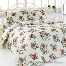 Комплект постельного белья Classi 145х210 см, Tiberio (1 пододеяльник, 1 простынь, 2 наволочки), хлопок, рисунок-цветы, кремовый