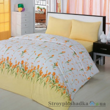 Комплект постельного белья Classi 145х210 см, Yasmin (1 пододеяльник, 1 простынь, 2 наволочки), хлопок, рисунок-цветы, желтый