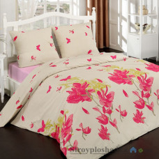 Комплект постельного белья Classi 160х215 см, Petunia (1 пододеяльник, 1 простынь, 2 наволочки), хлопок, рисунок-цветы, розовый