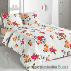 Комплект постельного белья Classi 175х210 см, Maranta (1 пододеяльник, 1 простынь, 2 наволочки), хлопок, рисунок-цветы, белый