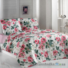 Комплект постельного белья Classi 175х210 см, Roseli (1 пододеяльник, 1 простынь, 2 наволочки), хлопок, рисунок-цветы, розовый