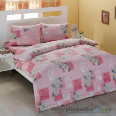 Комплект постельного белья Classi 175х210 см, Taddeo (1 пододеяльник, 1 простынь, 2 наволочки), хлопок, рисунок-цветы, розовый