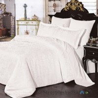 Комплект постельного белья Classi Жаккард 160х220 см, Seward (1 пододеяльник, 1 простынь, 2 наволочки), хлопок, рисунок-узоры, белый