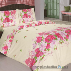 Комплект постельного белья Classi Бязь 160х215 см, Flora (пододеяльник, простынь, 2 наволочки), хлопок, рисунок-цветы, розовый