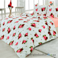 Комплект постельного белья Classi Бязь 160х215 см, Ghita (пододеяльник, простынь, 2 наволочки), хлопок, рисунок-цветы, розовый