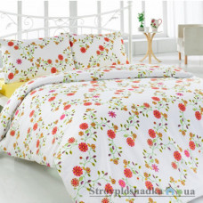 Комплект постельного белья Classi Бязь 160х215 см, Grazia (пододеяльник, простынь, 2 наволочки), хлопок, рисунок-цветы, бордовый