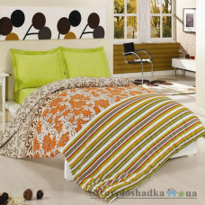 Комплект постельного белья Classi Бязь 160х215 см, Marousa Stella (пододеяльник, простынь, 2 наволочки), хлопок, рисунок-цветы, оранжевый