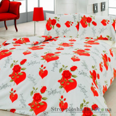 Комплект постельного белья Classi Бязь 160х215 см, Maurizio (пододеяльник, простынь, 2 наволочки), хлопок, рисунок-цветы, красный