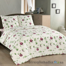 Комплект постельного белья Classi Бязь 160х215 см, Salvia (пододеяльник, простынь, 2 наволочки), хлопок, рисунок-цветы, белый