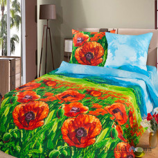 Комплект постельного белья Miratex Top Dreams Cotton Долина маков, 150х220 см, (пододеяльник, простынь, 2 наволочки), цветной, цветы
