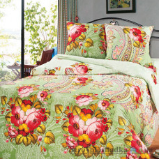 Комплект постельного белья Miratex Top Dreams Cotton Цветочный кураж, 150х220 см, (пододеяльник, простынь, 2 наволочки), зеленый, цветы