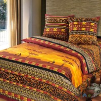 Комплект постільної білизни Miratex Top Dreams Cotton Савана, 180х220 см, (підковдра, простирадло, 2 наволочки), коричневий, рослина