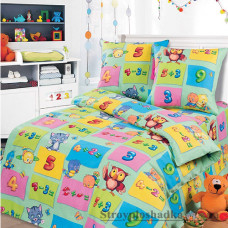 Комплект постельного белья Miratex Top Dreams Kidsdream Арифметика, 110х150 см, (пододеяльник, простынь, 1 наволочка), цветной, цифры