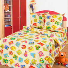 Комплект постельного белья Miratex Top Dreams Kidsdream Азбука, 150х210 см, (пододеяльник, простынь, 1 наволочка), цветной, буквы