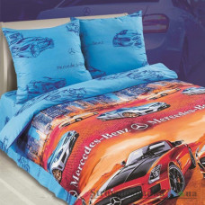 Комплект постельного белья Miratex Top Dreams Kidsdream Фаворит, 160х220 см, (пододеяльник, простынь, 1 наволочка), синий, машина