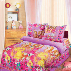 Комплект постільної білизни Miratex Top Dreams Kidsdream Красуні, 160х220 см, (підковдра, простирадло, 1 наволочка), рожевий, принцеси