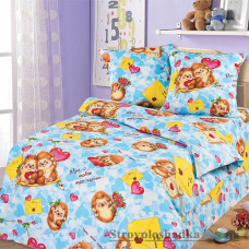 Комплект постельного белья Miratex Top Dreams Kidsdream Няшки, 150х210 см, (пододеяльник, простынь, 1 наволочка), цветной, животные