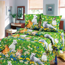 Комплект постельного белья Miratex Top Dreams Kidsdream Солнечная поляна, 150х220 см, (пододеяльник, простынь, 1 наволочка), зеленый, животные
