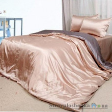 Комплект постельного белья Moka textile AtlasSerebZoloto, 200х220 см, (пододеяльник, простынь, 2 наволочки), серебро-золото