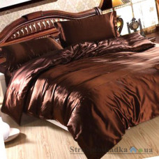 Комплект постельного белья Moka textile AtlasShokolad, 145х210 см, (пододеяльник, простынь, 2 наволочки), коричневый