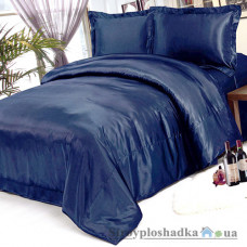 Комплект постільної білизни Moka textile AtlasTemnoSiniy, 145х210 см, (2 підковдри, простирадло, 2 наволочки), темно-синій