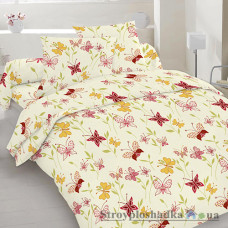 Комплект постельного белья Moka textile Бабочки s001, 145х210 см, (2 пододеяльника, простынь, 2 наволочки), сатин