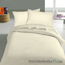 Комплект постельного белья Moka textile Горизонталь беж, 145х210 см, (пододеяльник, простынь, 2 наволочки), бязь люкс