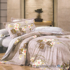 Комплект постельного белья Moka textile Кира, 145х210 см, (2 пододеяльника, простынь, 2 наволочки), сатин