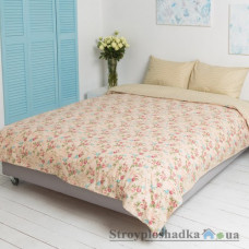 Комплект постельного белья Руно 1.115-50 English style (1 пододеяльник, 1 простынь, 2 наволочки), хлопок, рисунок-цветы, бежевый