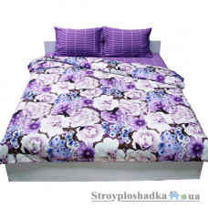 Комплект постельного белья Руно 655.137К 20-1314-50 Violet (1 пододеяльник, 1 простынь, 2 наволочки), хлопок, рисунок-цветы, фиолетовый