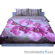 Комплект постельного белья Руно 845.137К 20-1315-70 Fuchsia (1 пододеяльник, 1 простынь, 2 наволочки), хлопок, рисунок-цветы, многоцветный