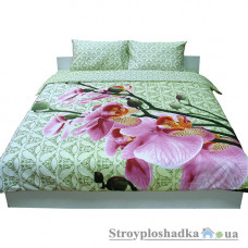 Комплект постельного белья Руно 845.137К 20-1316-50 Green (1 пододеяльник, 1 простынь, 2 наволочки), хлопок, рисунок-цветы, зеленый