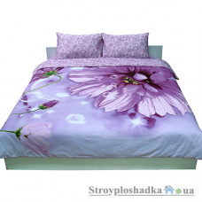 Комплект постельного белья Руно 845.137К 20-1319-50 Fuchsia (1 пододеяльник, 1 простынь, 2 наволочки), хлопок, рисунок-цветы, лиловый