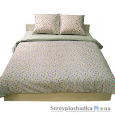 Комплект постельного белья Руно 845.52-50 Кантри 01 (1 пододеяльник, 1 простынь, 2 наволочки), хлопок, рисунок-цветы, серый