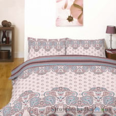 Комплект постельного белья Viluta 12105, 240x220 см (2 пододеяльника, 1 простынь, 2 наволочки), платинум, рисунок-узоры, фиолетовый