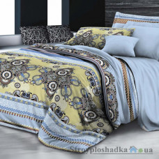 Комплект постельного белья Viluta 12650, 145x214 см (1 пододеяльник, 1 простынь, 2 наволочки), платинум, рисунок-узоры, синий