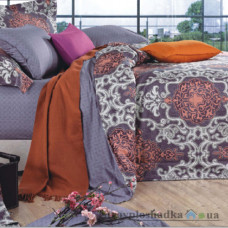 Комплект постельного белья Viluta 2010, 145x214 см (1 пододеяльник, 1 простынь, 2 наволочки), платинум, рисунок-узоры, фиолетовый