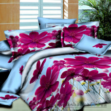 Комплект постельного белья Viluta 2012, 240x220 см (1 пододеяльник, 1 простынь, 2 наволочки), платинум, рисунок-цветы, серый