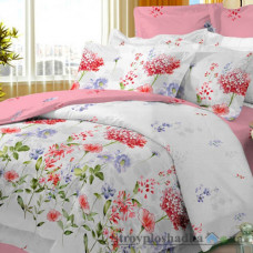 Комплект постельного белья Viluta 14230, 200x220 см (1 пододеяльник, 1 простынь, 2 наволочки), поплин, рисунок-цветы, розовый
