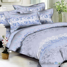 Комплект постельного белья Viluta 1621, 145x214 см (1 пододеяльник, 1 простынь, 2 наволочки), поплин, рисунок-узоры, синий