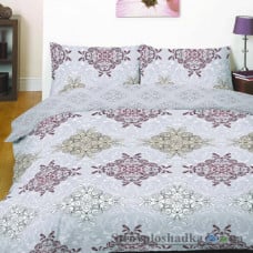 Комплект постельного белья Viluta 12155, 145x214 см (1 пододеяльник, 1 простынь, 2 наволочки), ранфорс, рисунок-узоры, фиолетовый