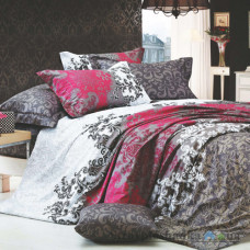 Комплект постельного белья Viluta 12172, 200x220 см (1 пододеяльник, 1 простынь, 2 наволочки), ранфорс, рисунок-узоры, фиолетовый